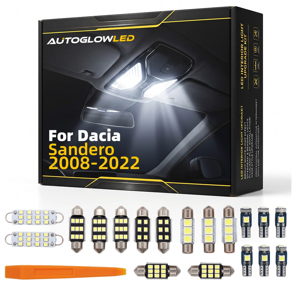 AutoGlowLED LED Interior Light Kit for Dacia Sandero 2008-2022