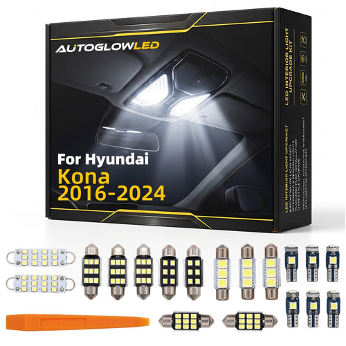 AutoGlowLED LED Interior Light Kit for Hyundai Kona 2016-2024