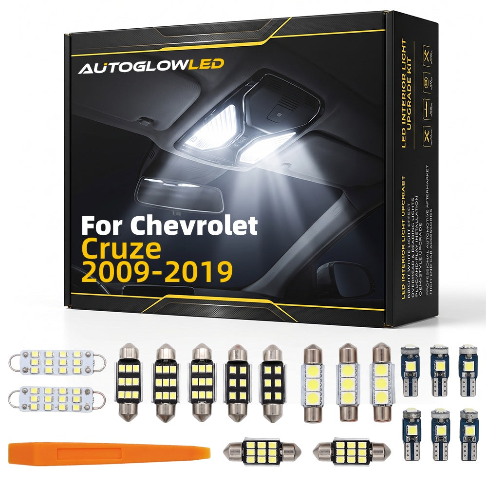 AutoGlowLED LED Interior Light Kit for Chevrolet Cruze 2009-2019