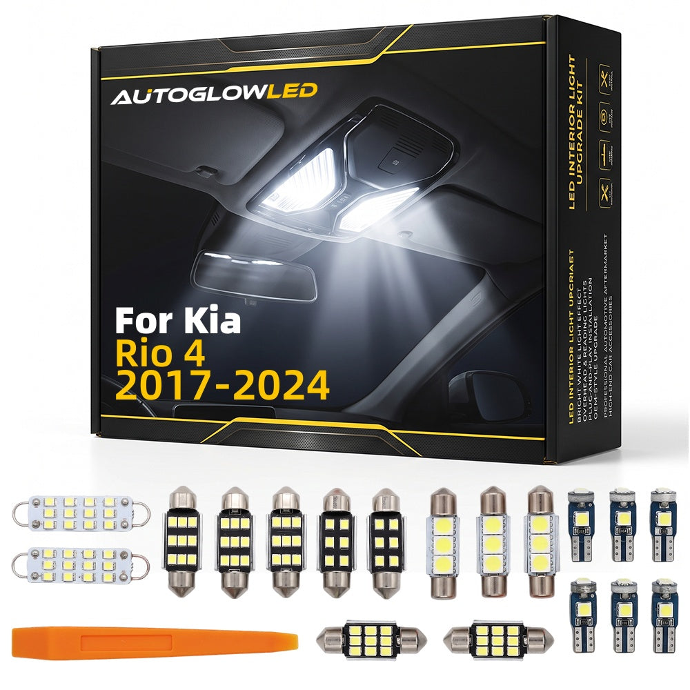 AutoGlowLED LED Interior Light Kit for Kia Rio 4 2017-2024