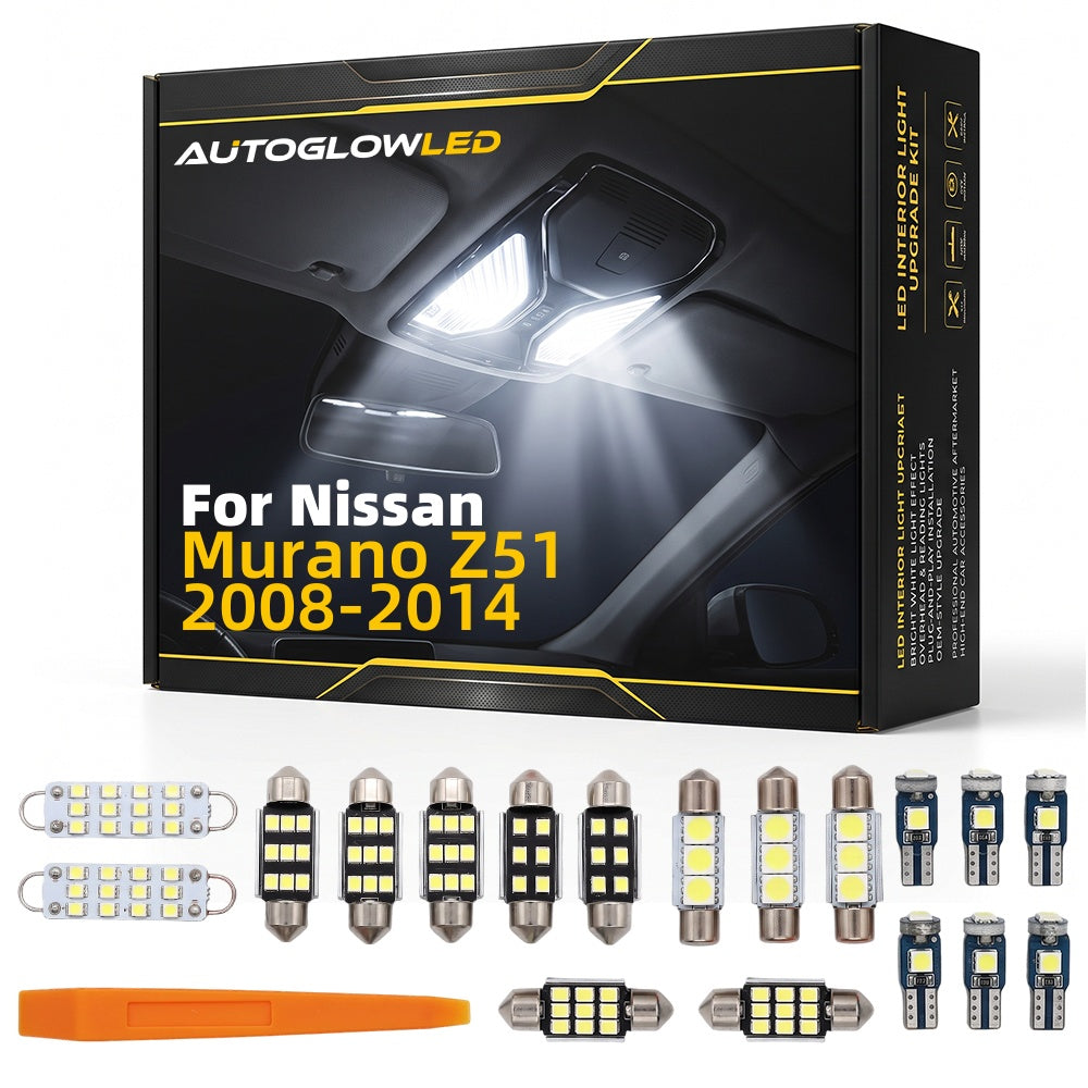 AutoGlowLED LED Interior Light Kit for Nissan Murano Z51 2008-2014