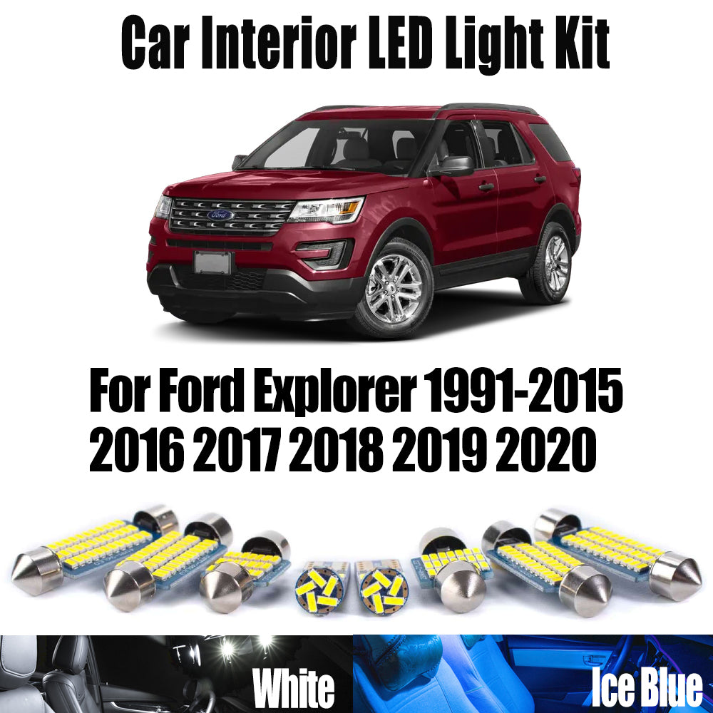 AutoGlowLED Canbus LED Interior Light Kit for Ford Explorer 1991-2020