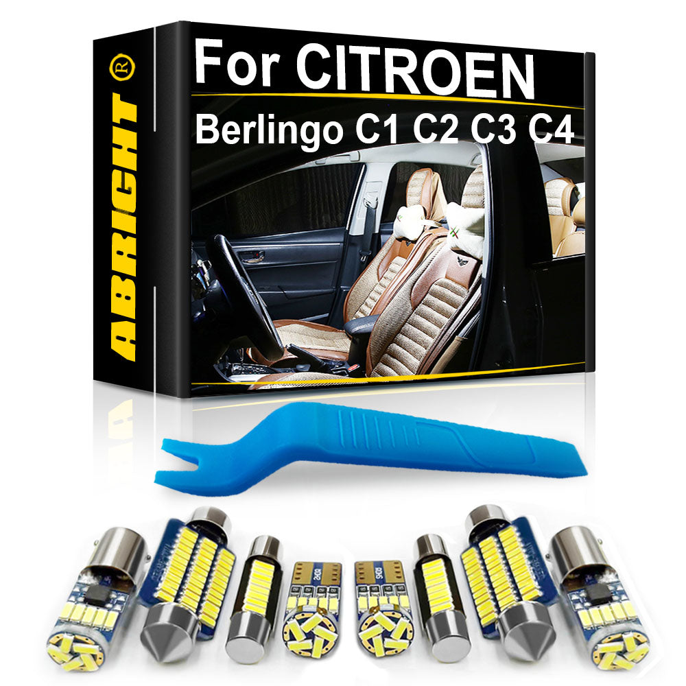 AutoGlowLED Canbus LED Interior Light Kit for CITROEN Berlingo C1 C2 C3 C4