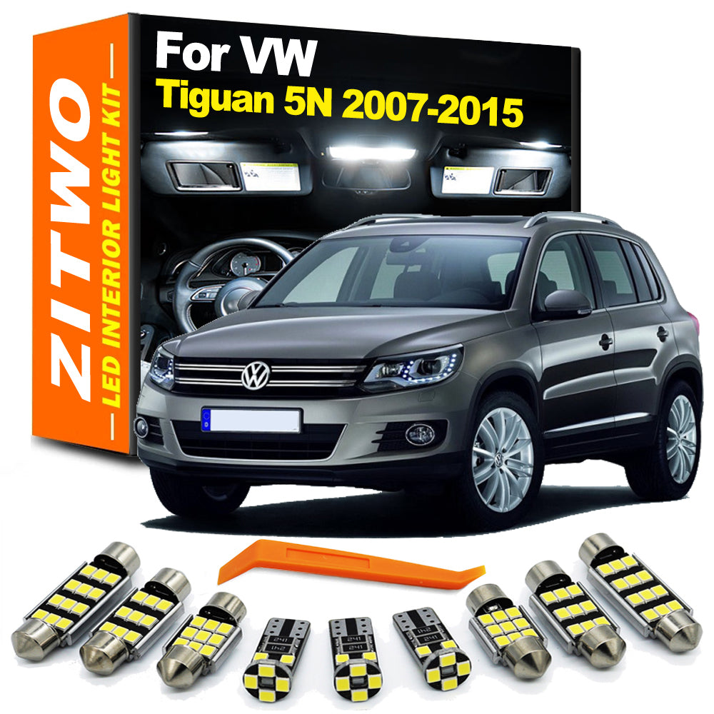 AutoGlowLED 14Pcs LED Interior Light Kit for VW Tiguan 5N 2007-2015