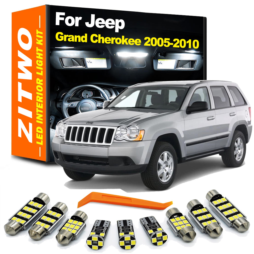 AutoGlowLED 13pc Canbus LED Interior Light Kit for Jeep Grand Cherokee WK 2005-2010