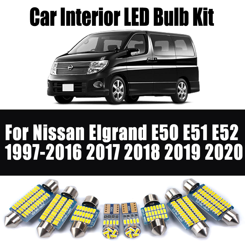 AutoGlowLED Car LED Interior Light Kit for Nissan Elgrand E50 E51 E52