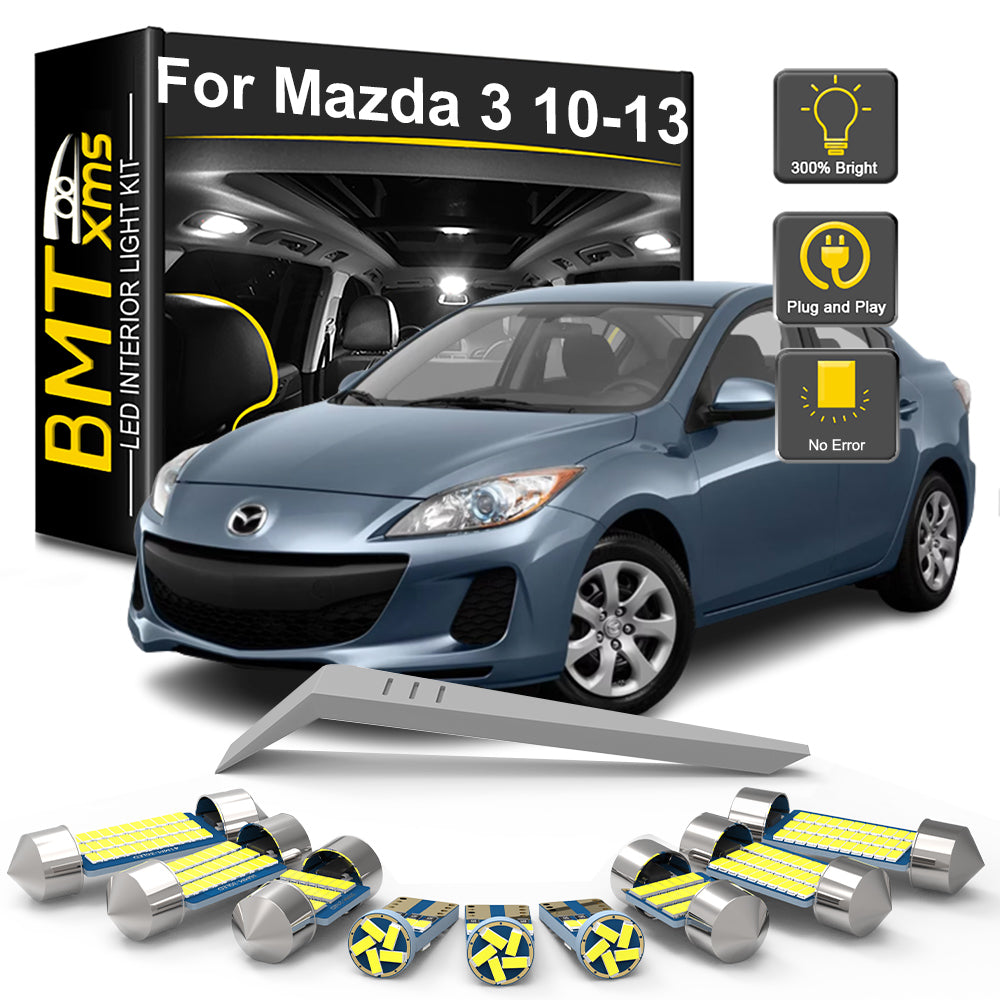 AutoGlowLED 11Pc LED Interior Light Kit for Mazda 3 BL 2010-2013 Canbus