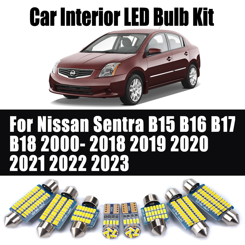 AutoGlowLED LED Interior Light Kit for Nissan Sentra B15 B16 B17 B18 2000-2023