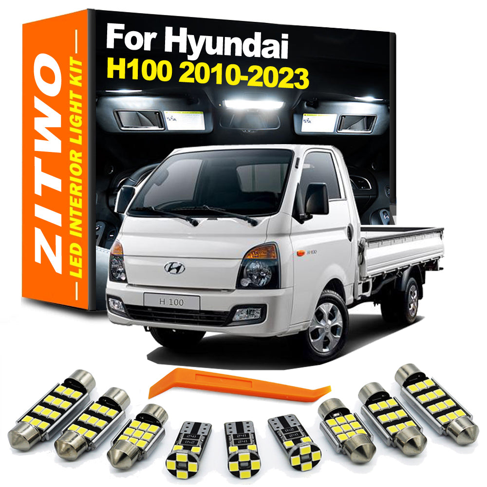 AutoGlowLED 8Pcs LED Interior Light Kit for Hyundai H100 2010-2023