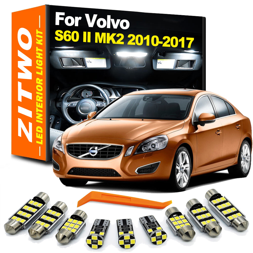 AutoGlowLED 18-Piece LED Interior Light Kit for Volvo S60 II 2010-2017
