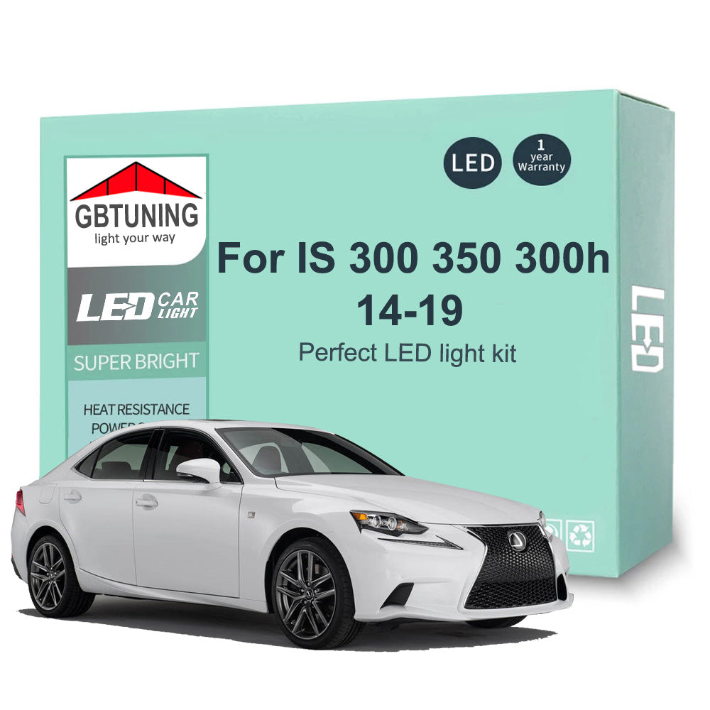 AutoGlowLED 18Pc Canbus LED Interior Light Kit for Lexus IS 2014-2019