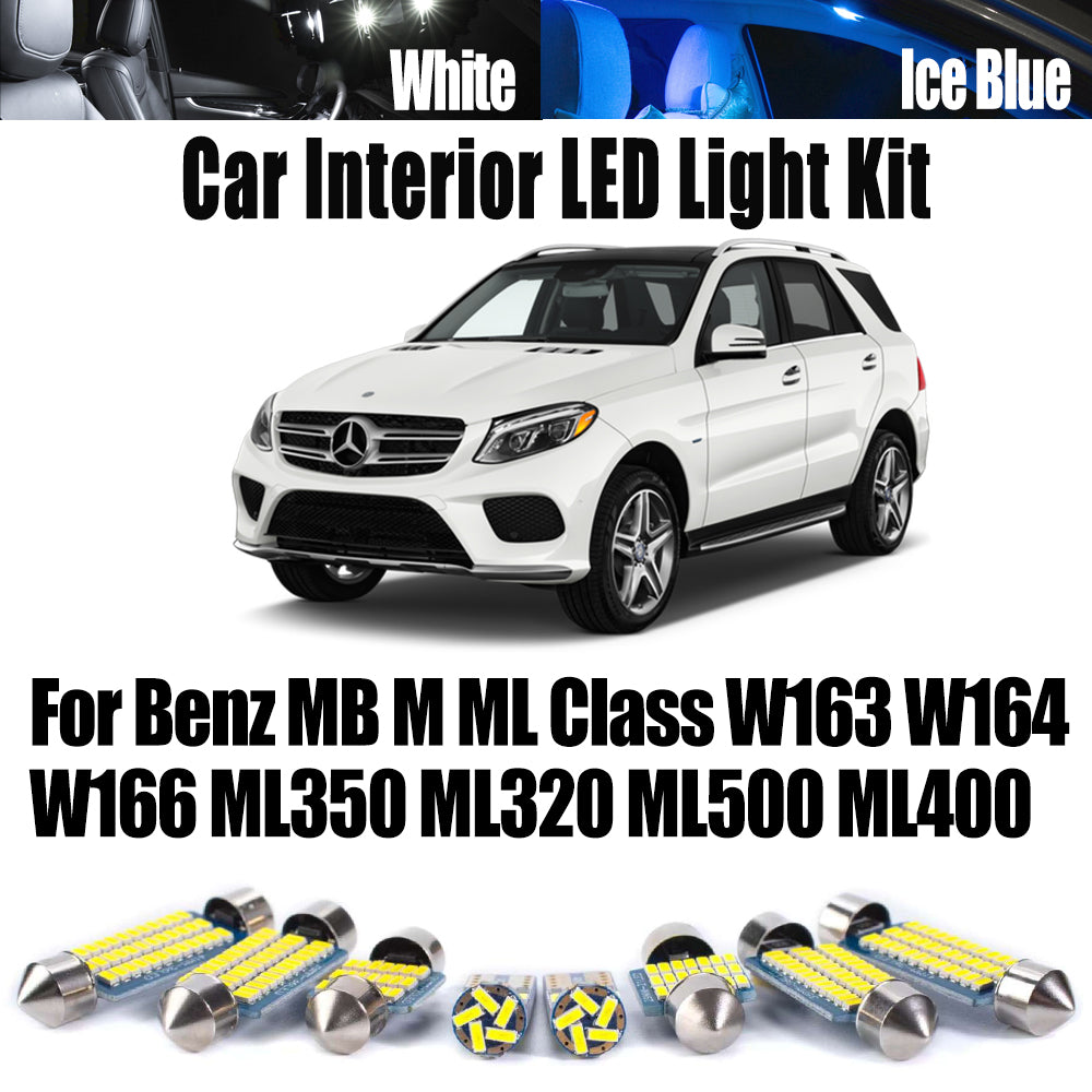 AutoGlowLED Car LED Interior Light Kit for Mercedes-Benz MB M ML Class W163 W164 W166 ML350 ML320 ML500 ML400 Canbus No Error