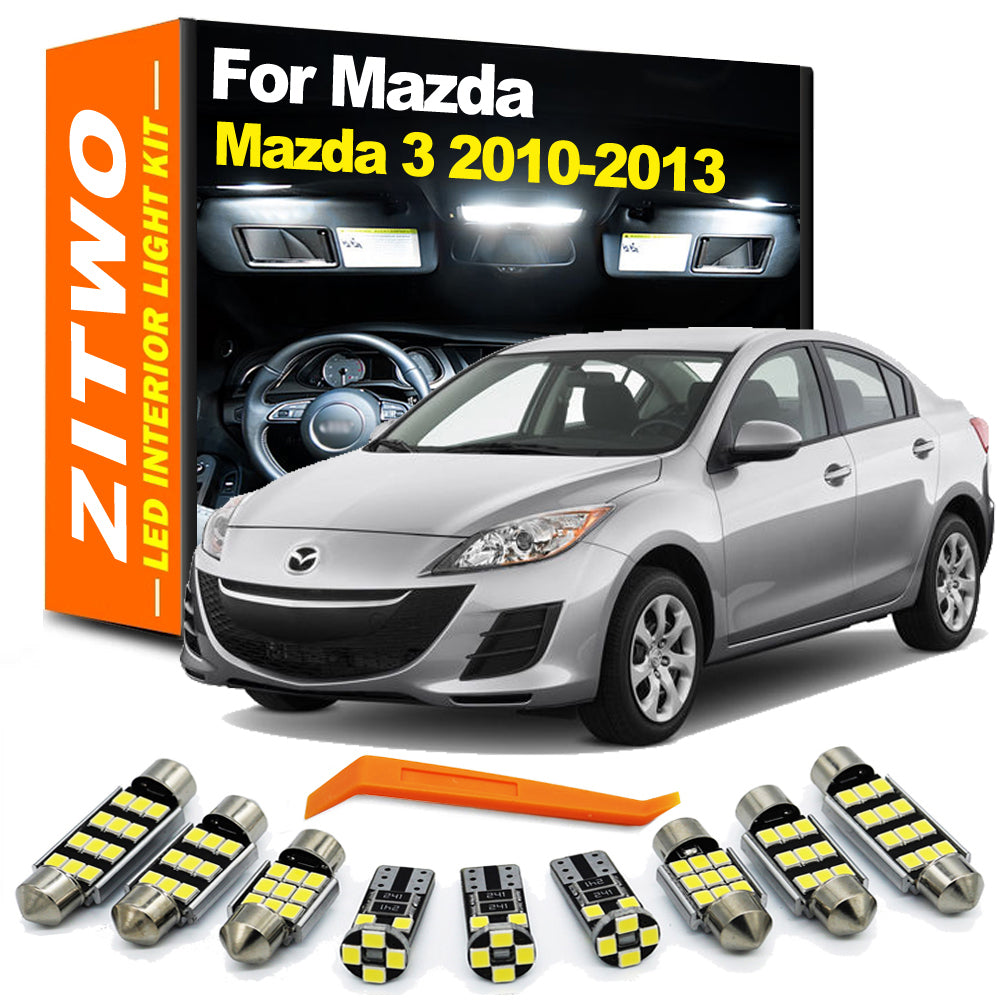 AutoGlowLED 11Pcs LED Interior Light Kit for Mazda 3 BL 2010-2013