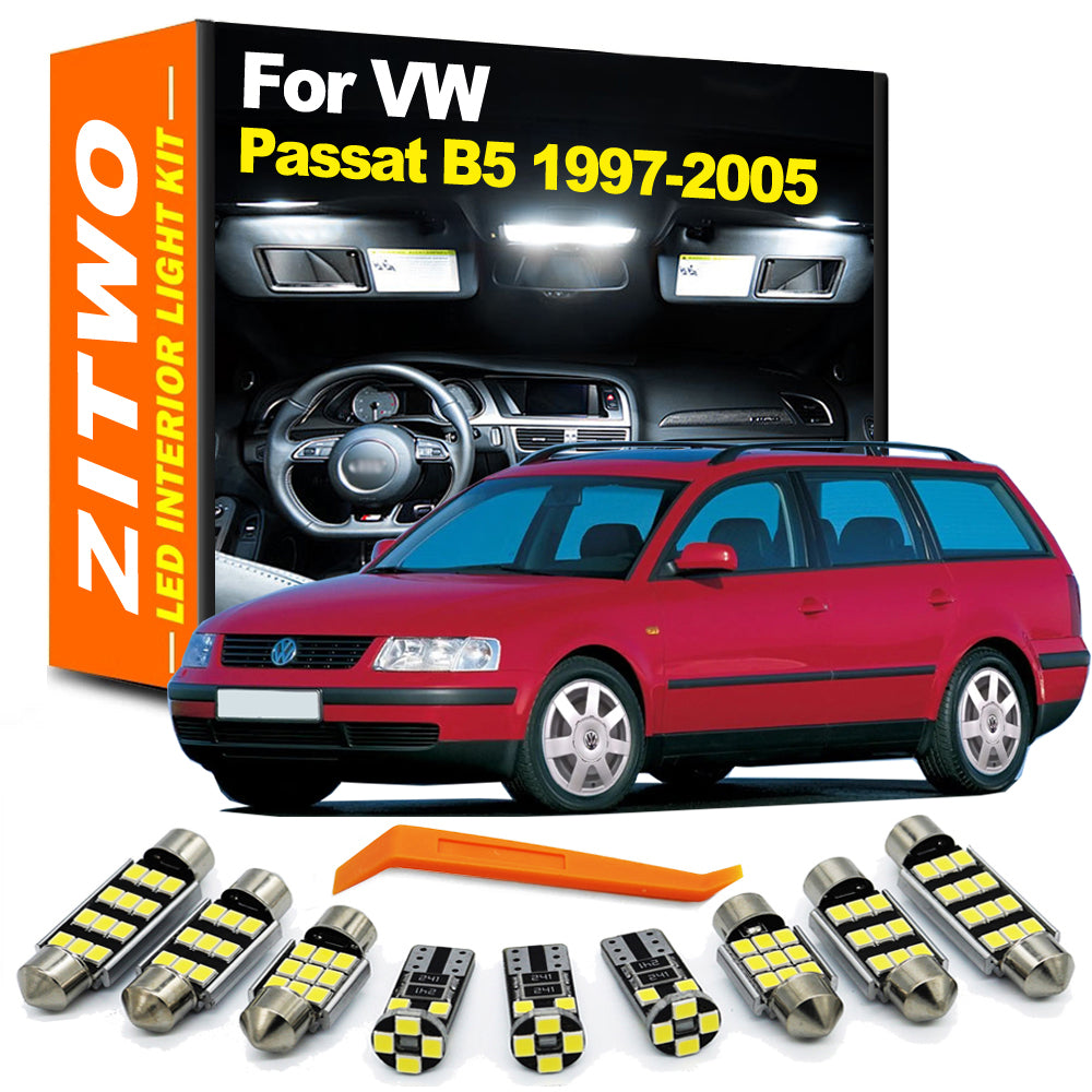 AutoGlowLED 15Pcs LED Interior Light Kit for VW Passat B5/B5.5 1997-2005