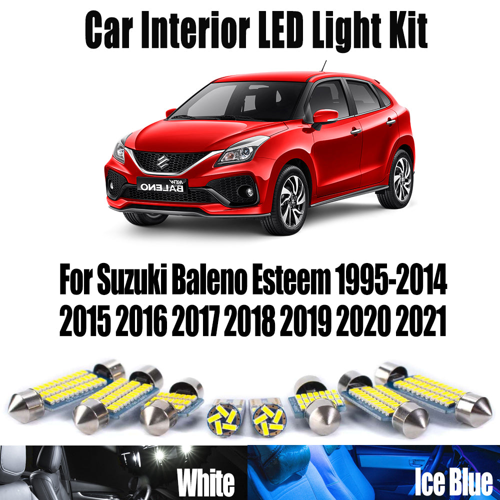 AutoGlowLED LED Interior Map Dome Trunk Light Kit Canbus for Suzuki Baleno Esteem