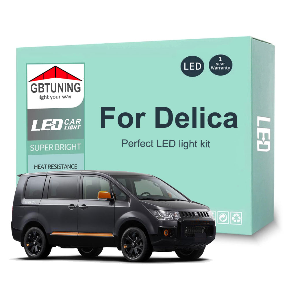 AutoGlowLED 12Pc LED Interior Light Kit for Mitsubishi Delica D5 2007-2018 Canbus