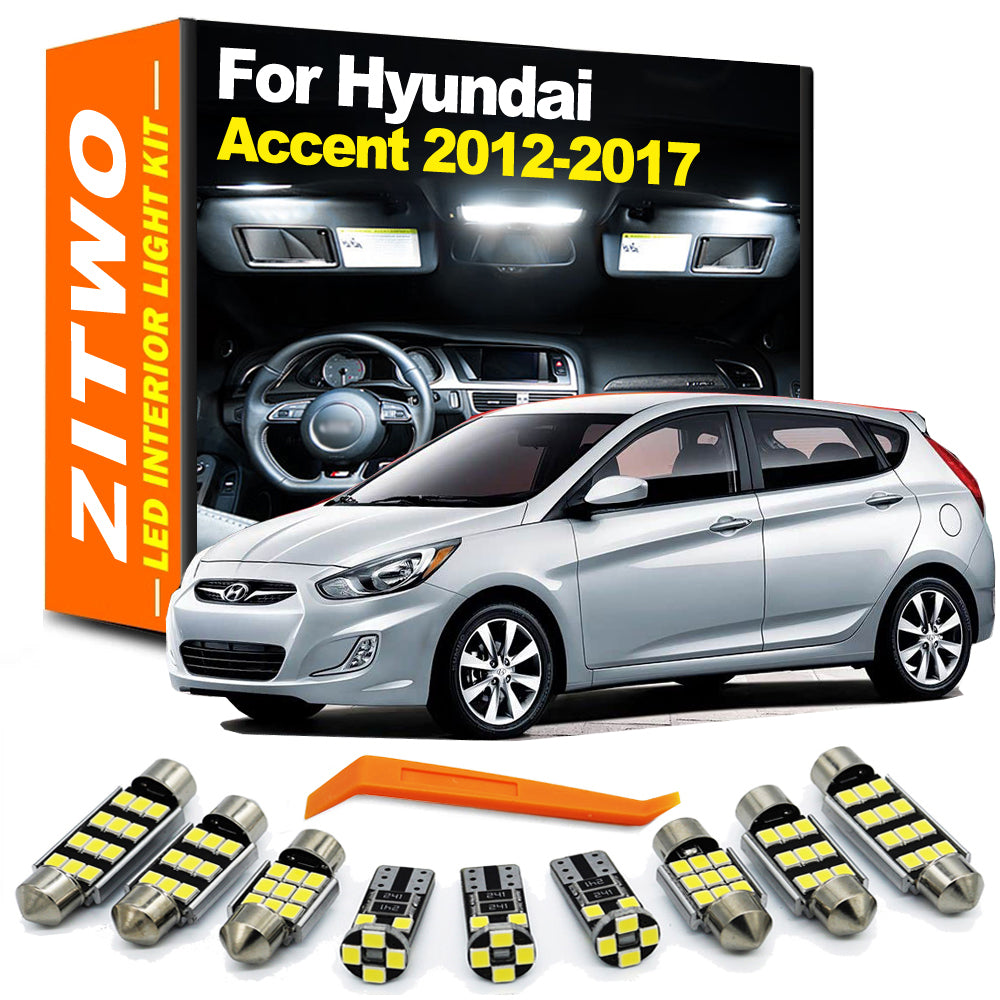 Canbus LED Interior Light Kit for Hyundai Accent 2012-2017 by AutoGlowLED