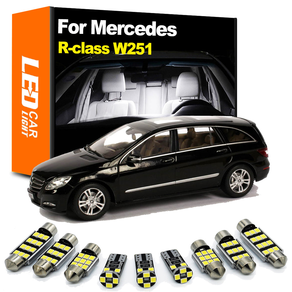 AutoGlowLED 22Pcs Interior LED Light Kit for Mercedes Benz R Class W251 R320 R350 R500