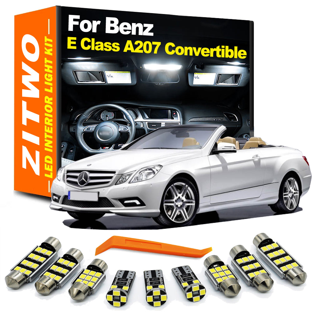 AutoGlowLED 13Pcs LED Interior Light Kit for Mercedes E Class A207 Convertible 2010-2016