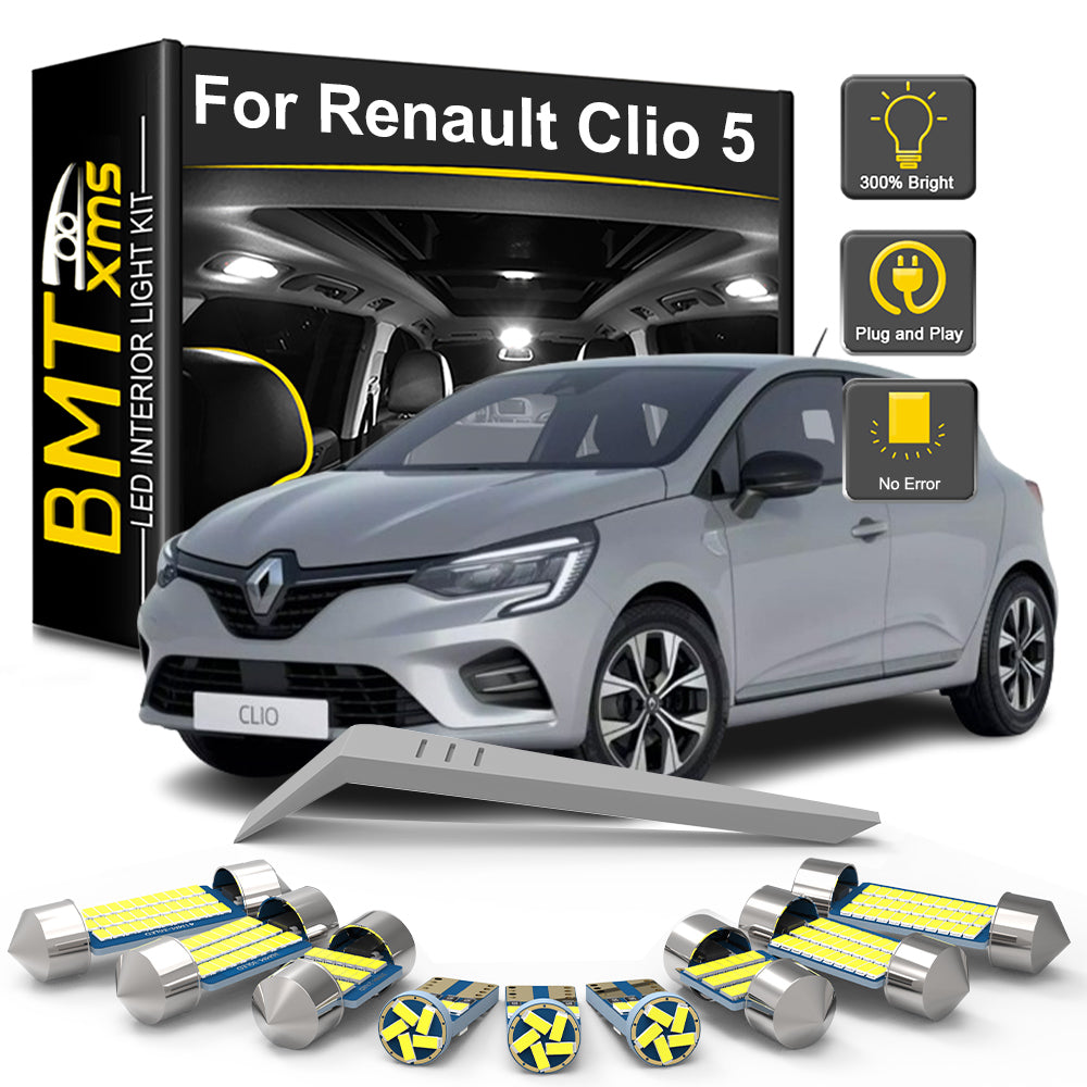 AutoGlowLED 9PCS Canbus LED Interior Light Kit for Renault Clio 5 V MK5 2019-2023