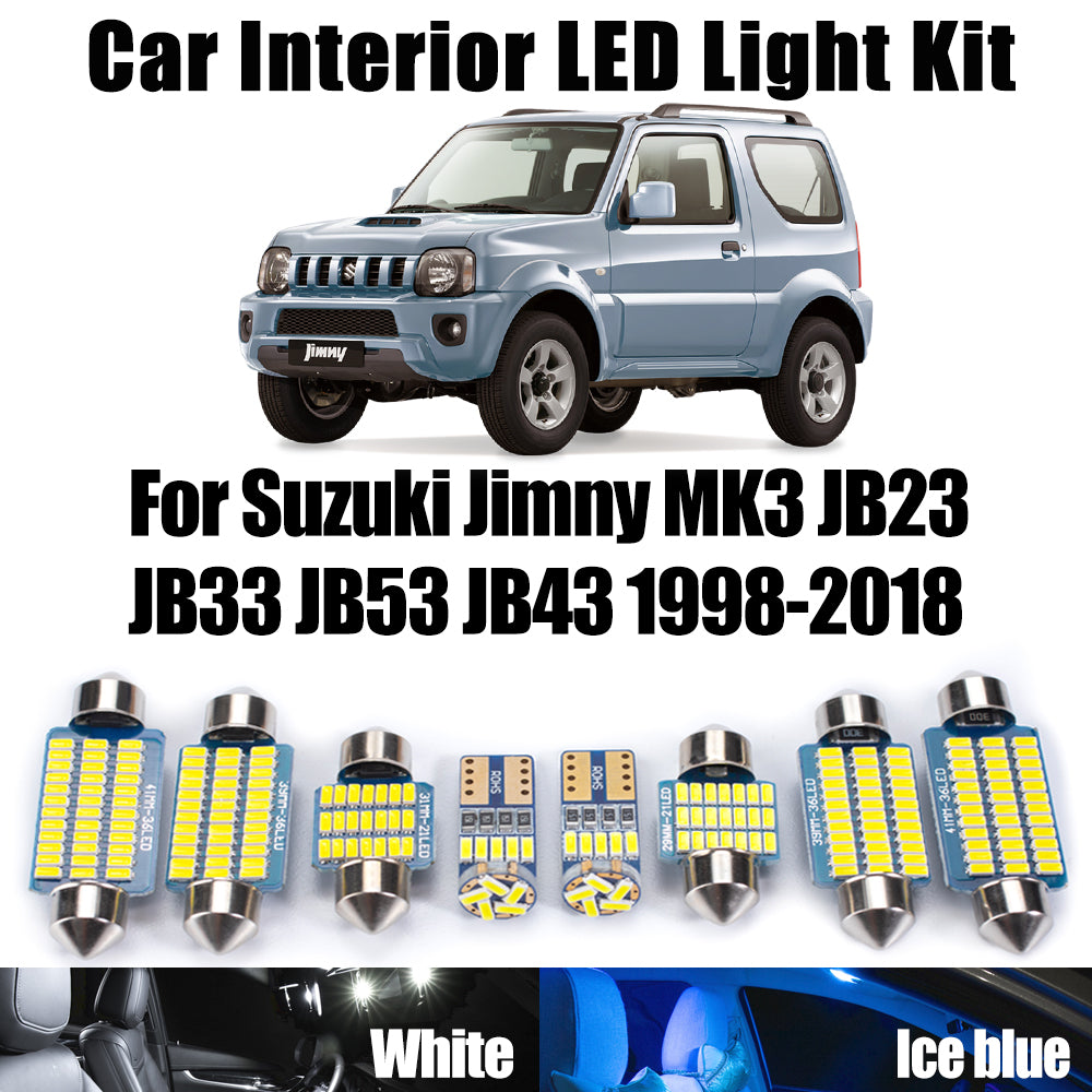 AutoGlowLED 6Pc Canbus LED Interior Light Kit for Suzuki Jimny MK3