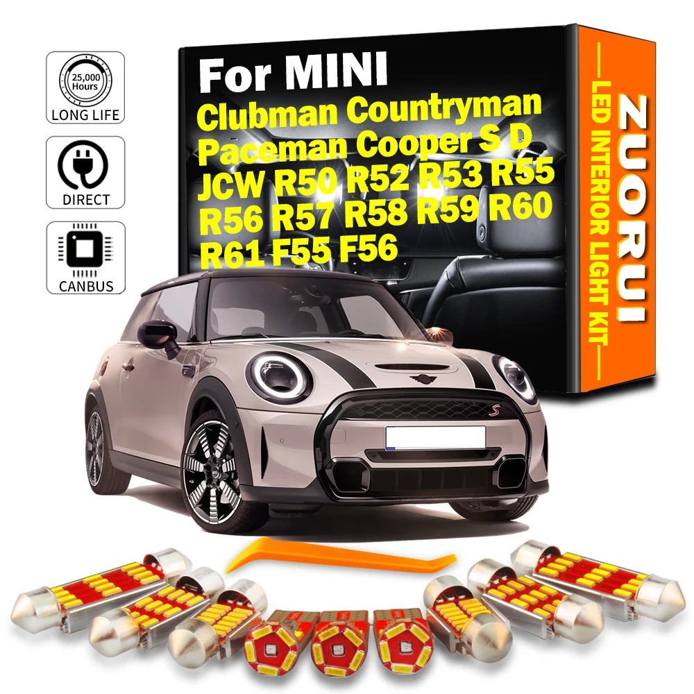 AutoGlowLED MINI Interior LED Light Kit for Cooper Clubman Countryman Paceman
