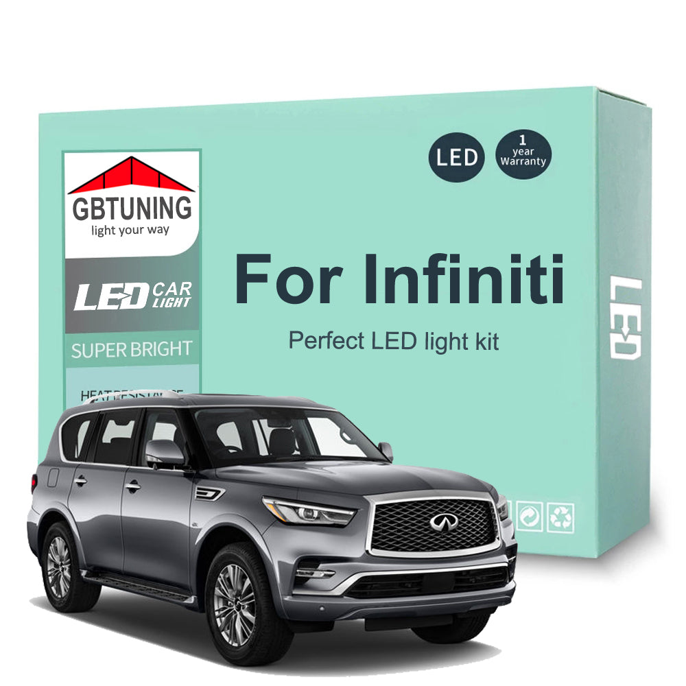 AutoGlowLED Canbus LED Interior Light Kit for Infiniti Q30 Q50 Q60 Q70 QX FX EX G M