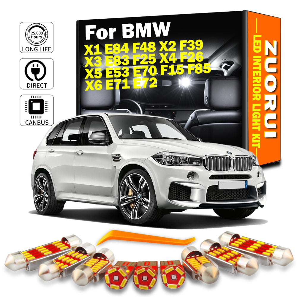 AutoGlowLED BMW X1 X2 X3 X4 X5 X6 Canbus LED Interior Light Kit