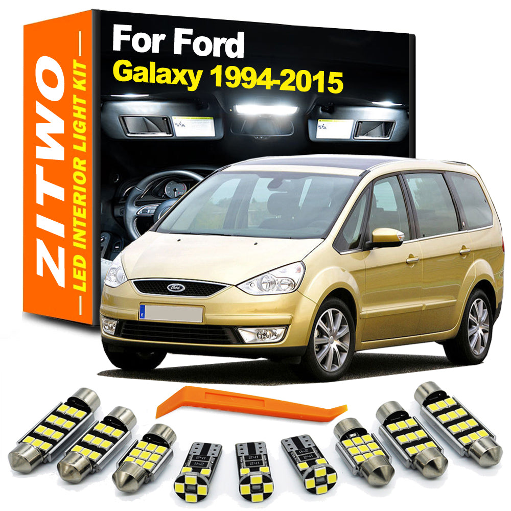 AutoGlowLED LED Interior Dome Map Trunk Light Kit for Ford Galaxy 1994-2015