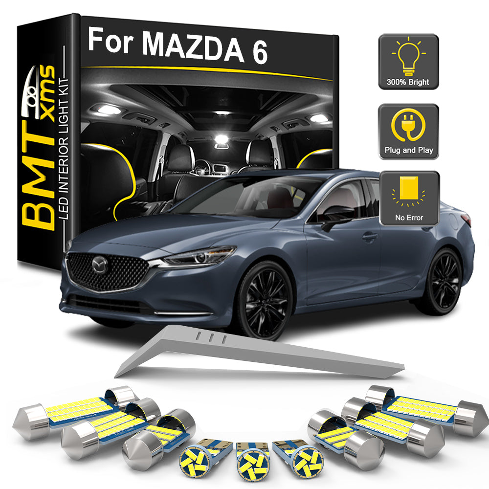 AutoGlowLED LED Interior Light Kit for Mazda 6 GG GH GJ 2002-2021 Canbus