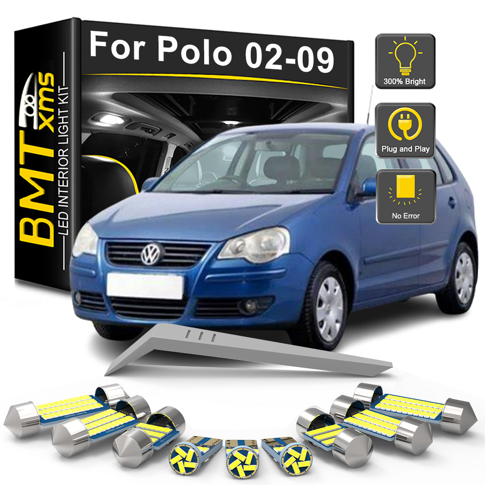 AutoGlowLED Canbus LED Interior Light Kit for VW Polo MK4 9N 9N3 2002-2009