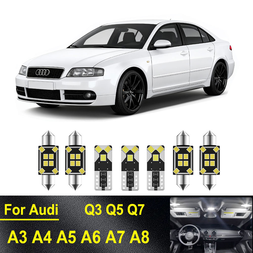 AutoGlowLED LED Interior Light Kit for Audi A3 A4 A5 A6 A7 A8 Q3 Q5 Q7 Canbus No Error