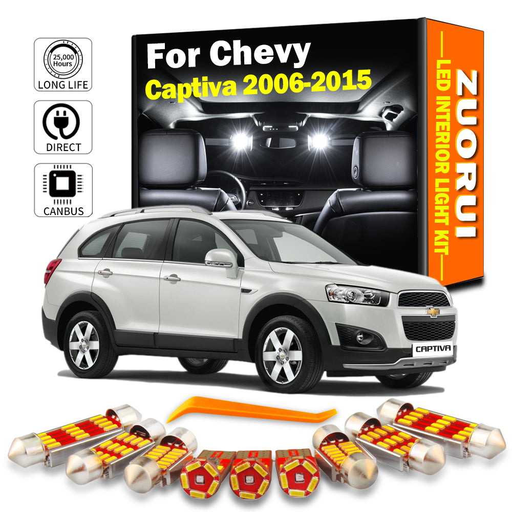AutoGlowLED Canbus LED Interior Light Kit for Chevy Captiva 2006-2015