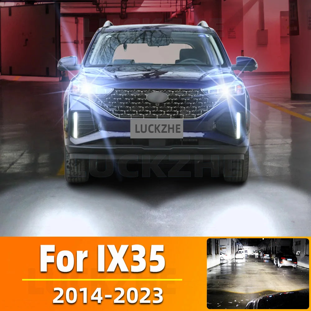 AutoGlowLED HIR2 LED Headlight Bulbs for Hyundai ix35 2014-2023 Canbus No Error 9012 6000K White 12V 100W 2pcs