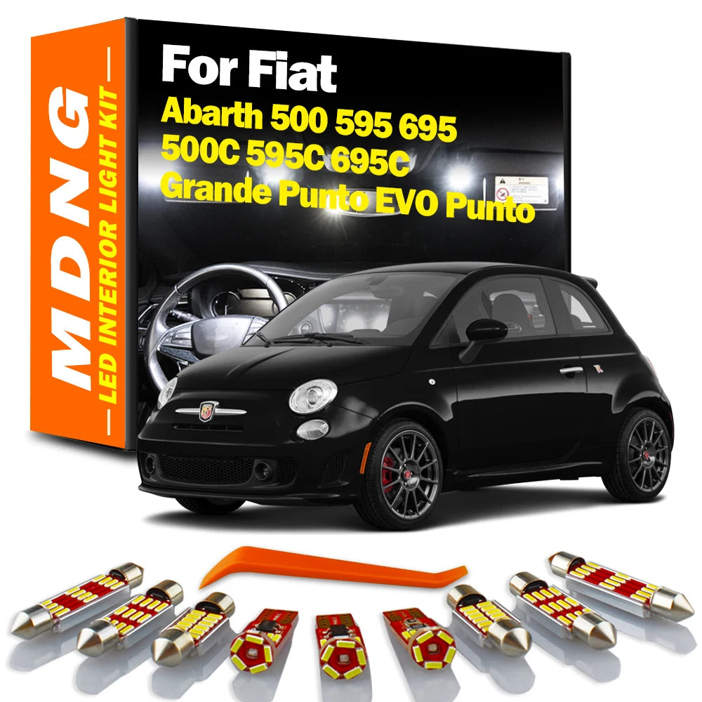 AutoGlowLED LED Interior Light Kit for Fiat Abarth 500 595 695 Canbus
