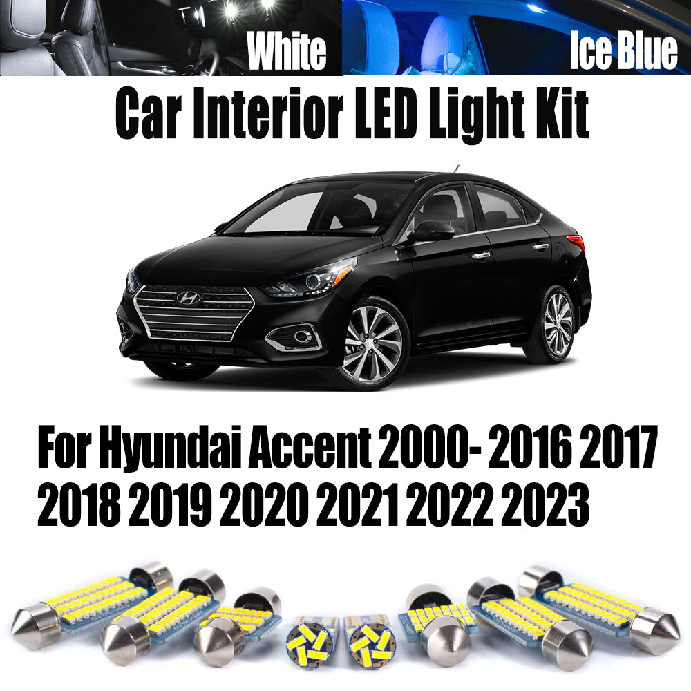 AutoGlowLED LED Interior Dome Light Kit for Hyundai Accent 2000-2023