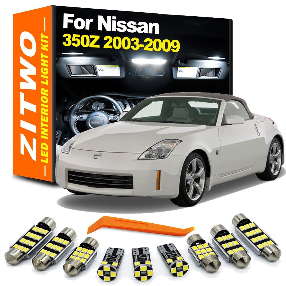 AutoGlowLED 11Pcs LED Interior Light Kit for Nissan 350Z 2003-2009 Coupe Roadster
