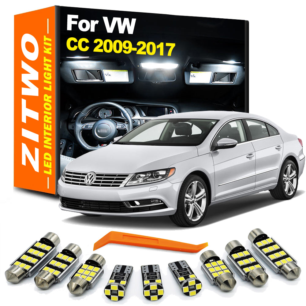 14Pcs AutoGlowLED LED Interior Light Kit for VW CC 2009-2017