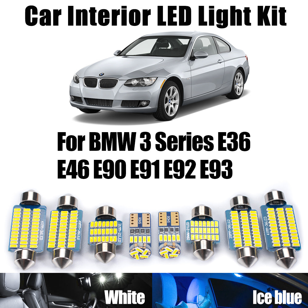 AutoGlowLED Canbus LED Interior Light Kit for BMW 3 Series E36 E46 E90 E91 E92 E93