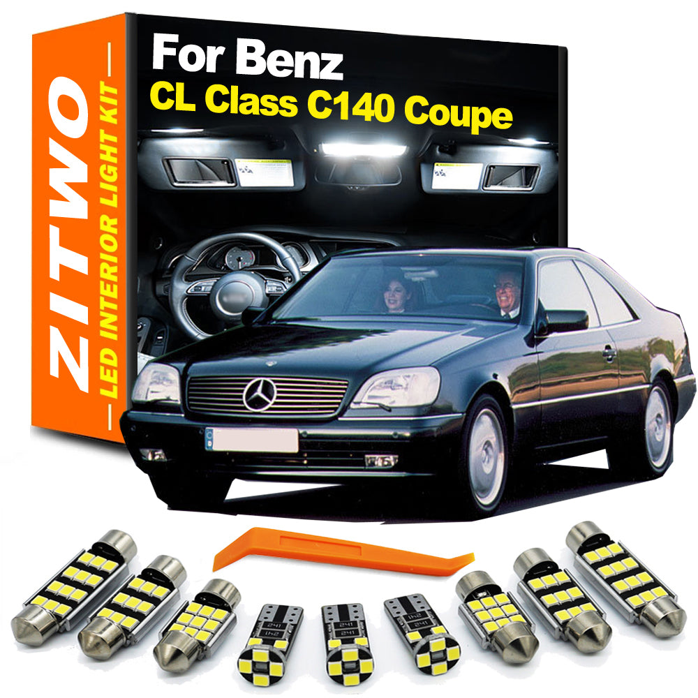 AutoGlowLED 17Pcs LED Interior Light Kit for Mercedes CL C140 SEC500 SEC600 1992-1998