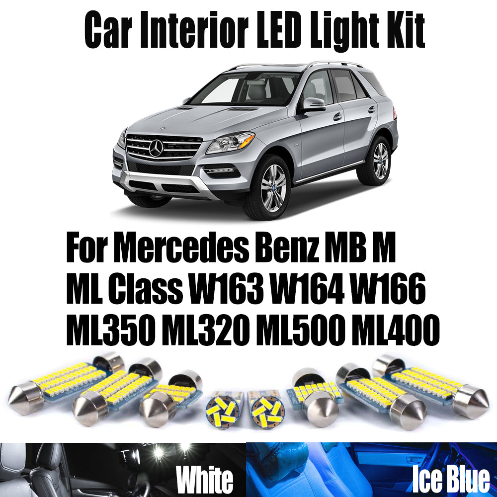 AutoGlowLED Canbus LED Interior Light Kit for Mercedes-Benz M ML Class W163 W164 W166