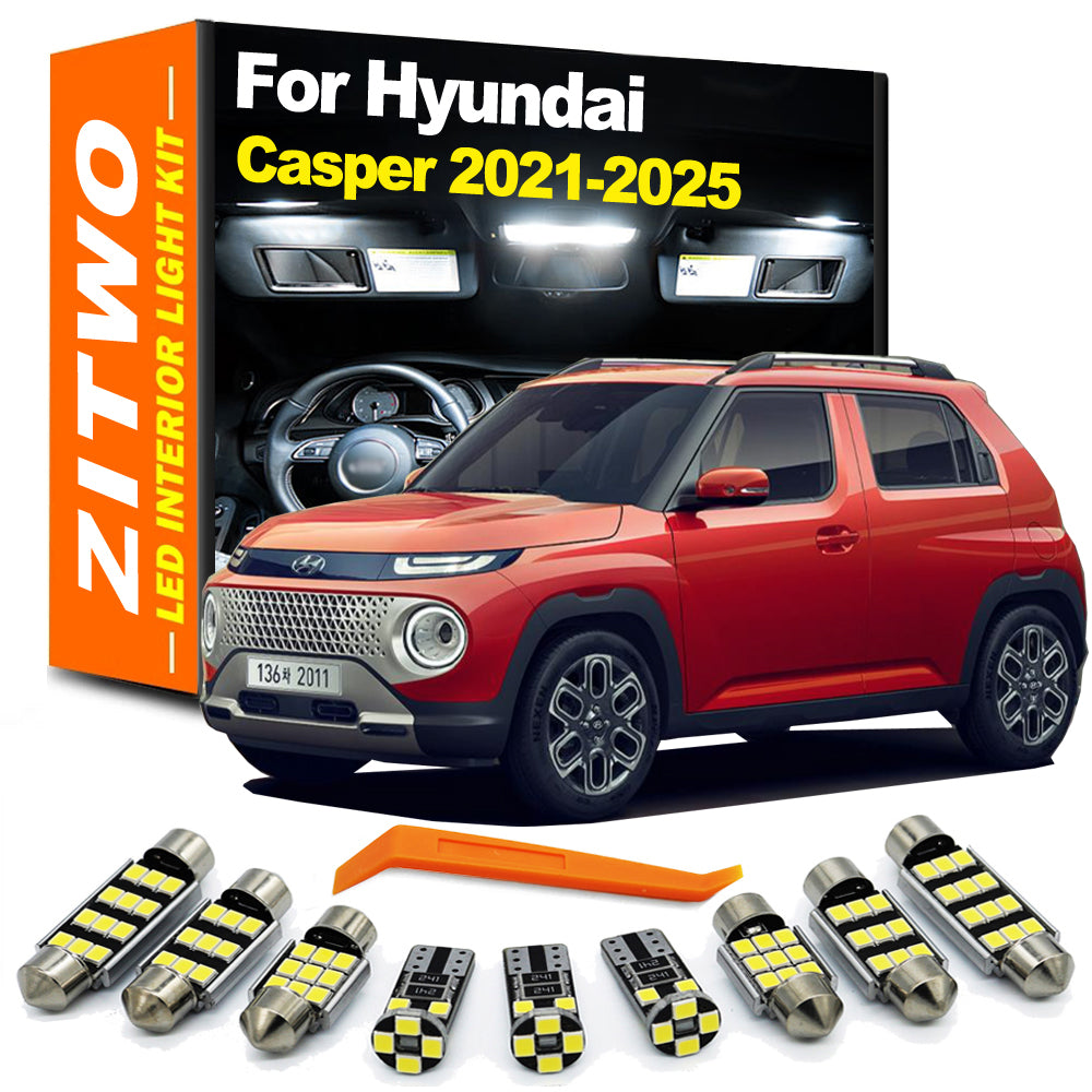 AutoGlowLED 10Pcs LED Interior Light Kit for Hyundai Casper 2021-2025