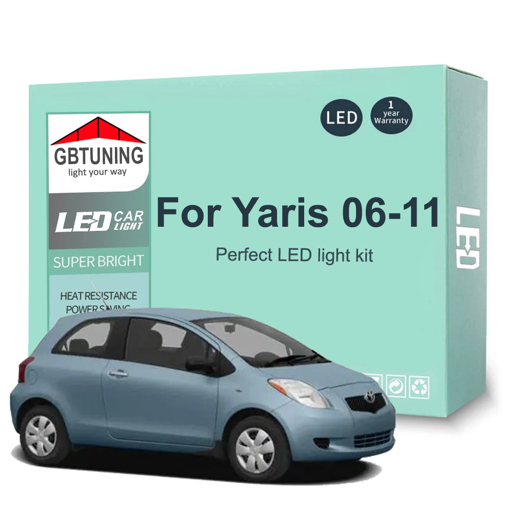 AutoGlowLED Canbus LED Interior Light Kit for Toyota Yaris 2006-2011 9Pcs
