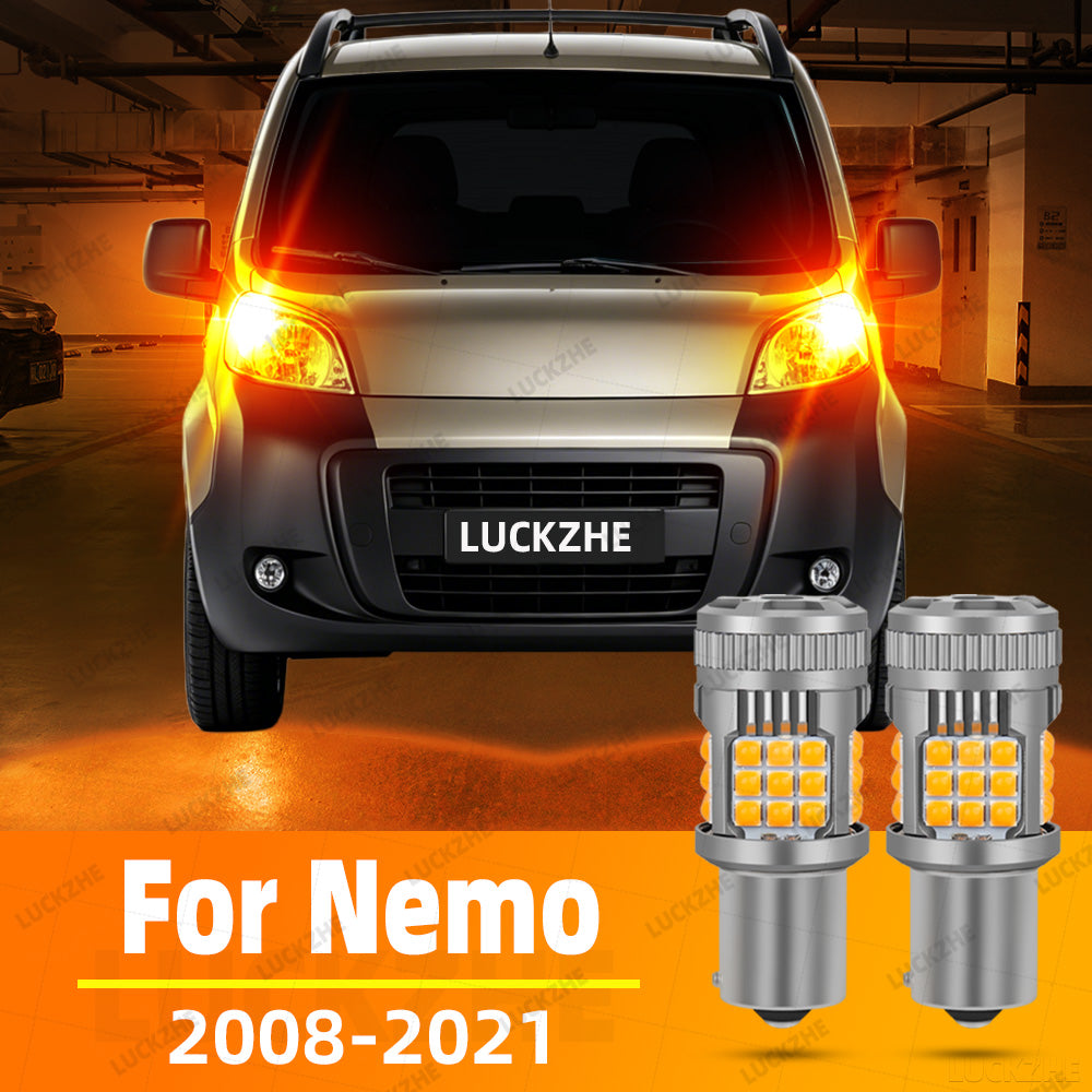 AutoGlowLED LED Turn Signal Bulbs for CITROËN Nemo 2008-2021 Amber