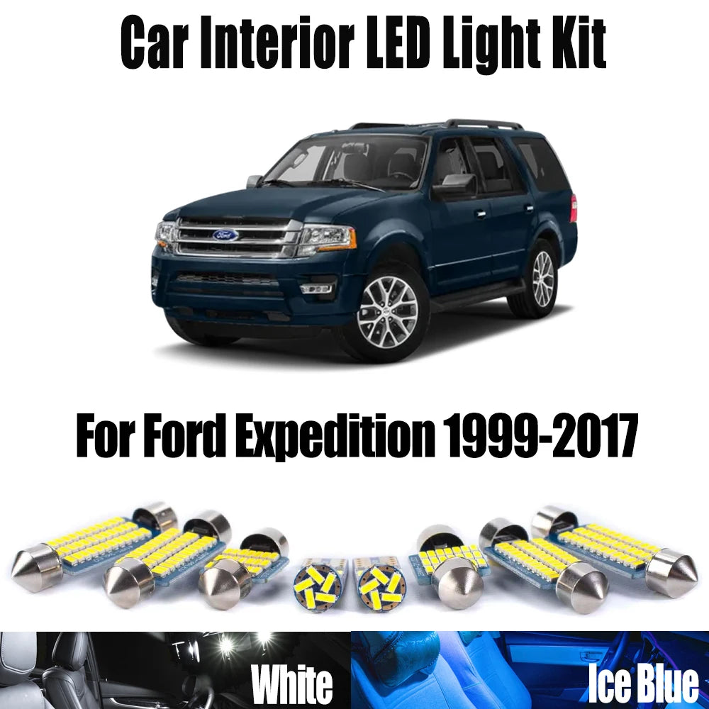 AutoGlowLED Canbus LED Interior Light Kit for Ford Expedition 1999-2017