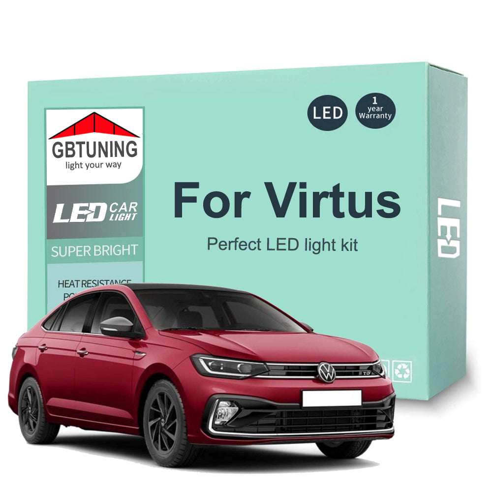 AutoGlowLED LED Interior Light Kit for VW Virtus 2018-2023 Canbus 10Pcs