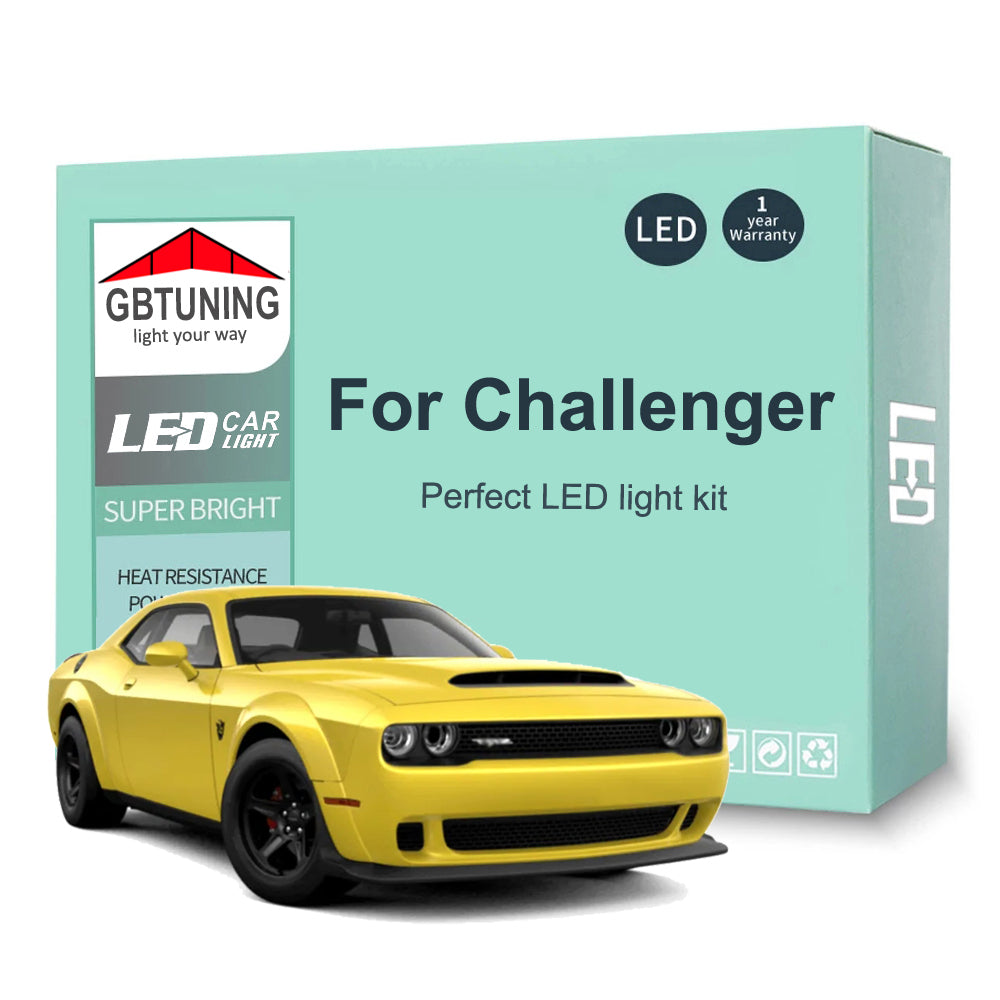 AutoGlowLED 13Pc LED Interior Light Kit for Dodge Challenger 2008-2022 Canbus
