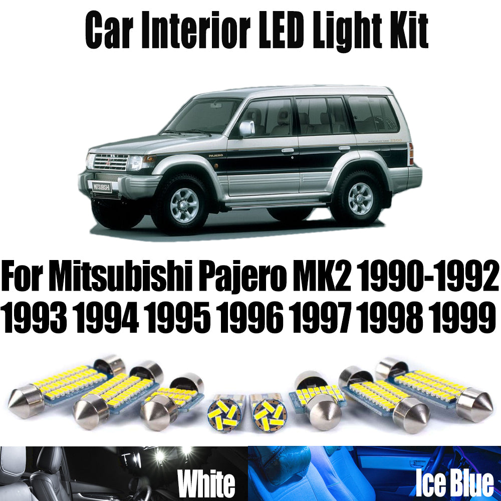 AutoGlowLED 13Pc Canbus LED Interior Light Kit for Mitsubishi Pajero MK2 1990-1999