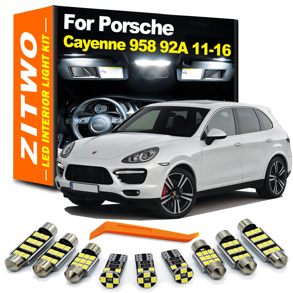 AutoGlowLED 17Pcs LED Interior Light Kit for Porsche Cayenne 958 92A 2011-2016