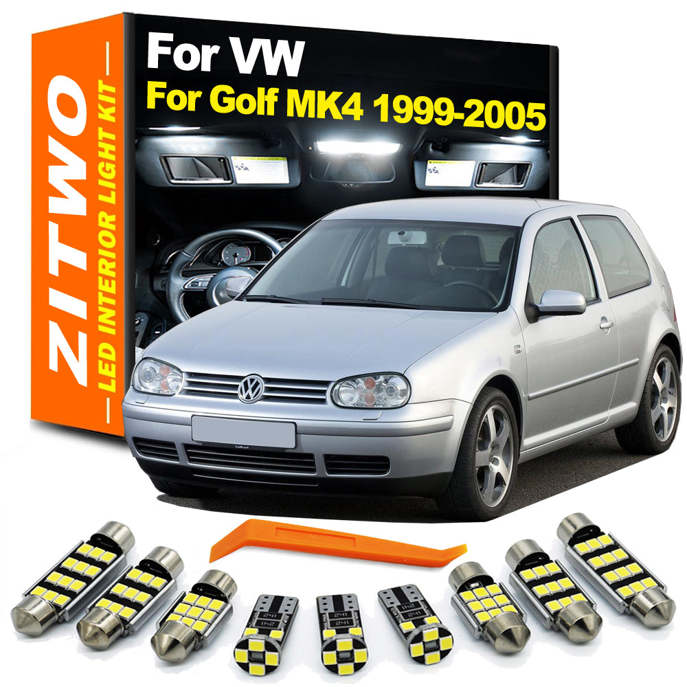 AutoGlowLED 13pc LED Interior Light Kit for VW Golf 4 MK4 1999-2005